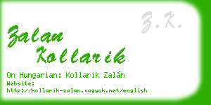 zalan kollarik business card